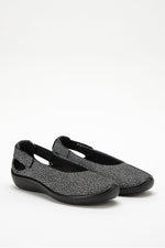 Jasmund Seashell - Printed Lytech Ballerina Flat - Black