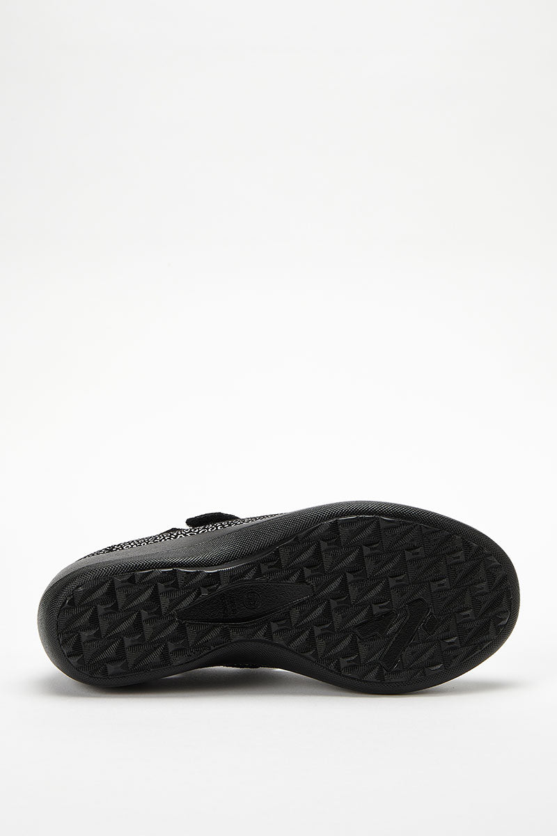 Minami Seashell - Dual-Strap Lytech Mary Jane - Black