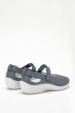 Minami Seashell - Dual-Strap Lytech Mary Jane - Navy