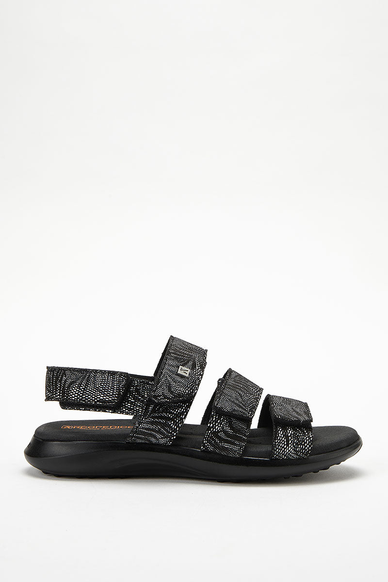 Stelvio - Adjustable Lytech Walking Sandal - Black Palm