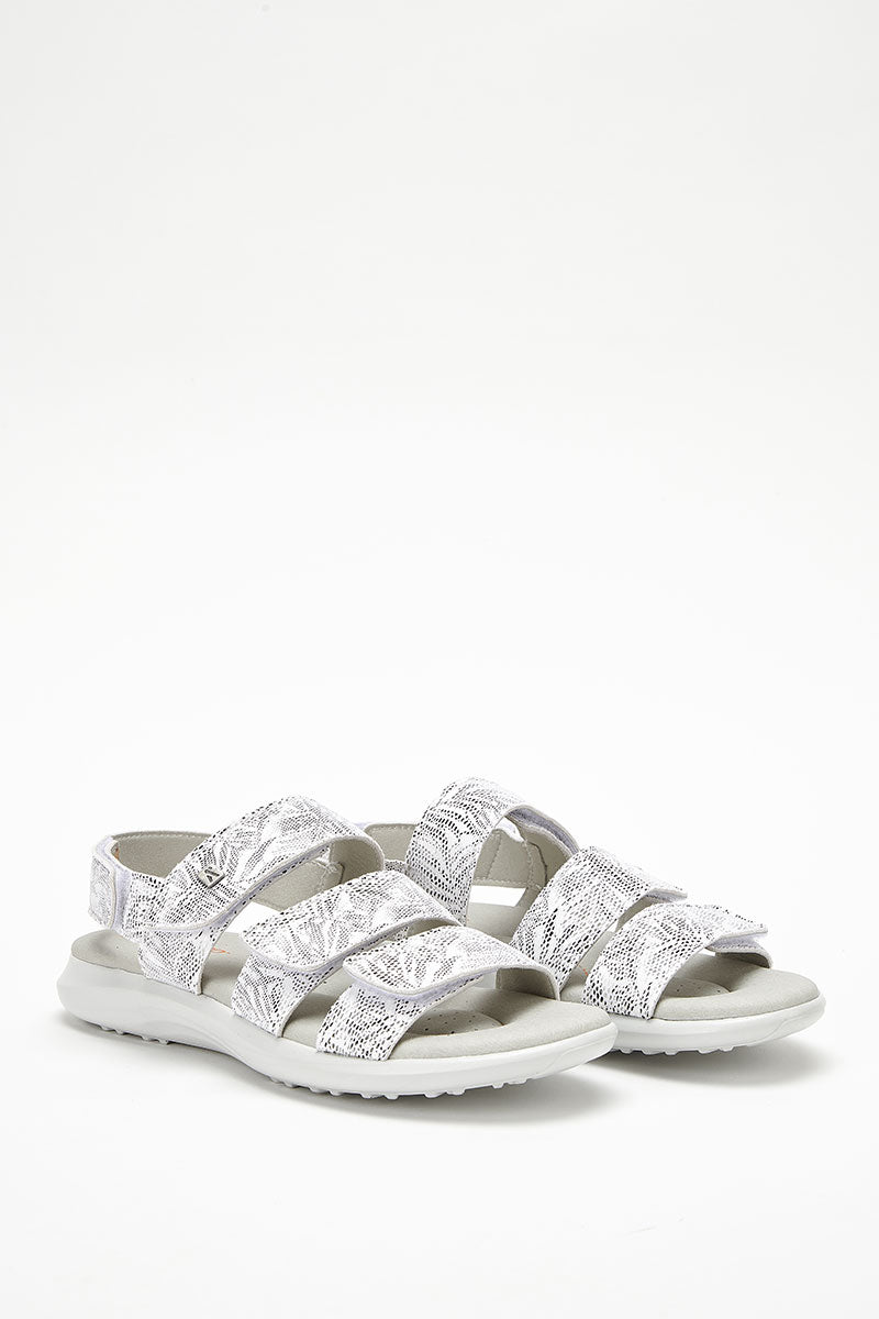Stelvio - Adjustable Lytech Walking Sandal - White Palm