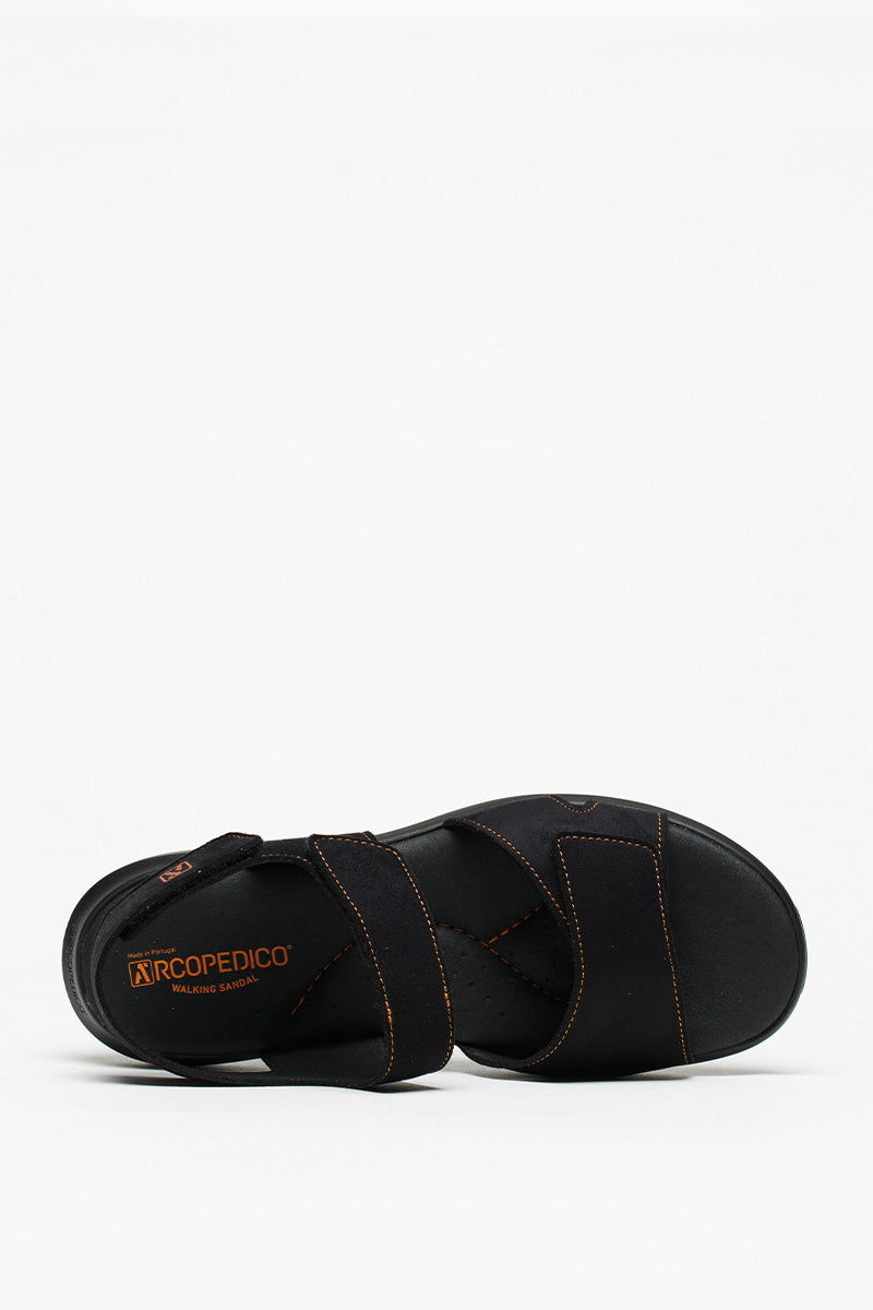 Corbett - Adjustable Lytech Walking Sandal - Black