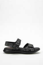 Corbett Palm - Printed Lytech Walking Sandal - Black