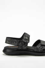 Corbett Palm - Printed Lytech Walking Sandal - Black
