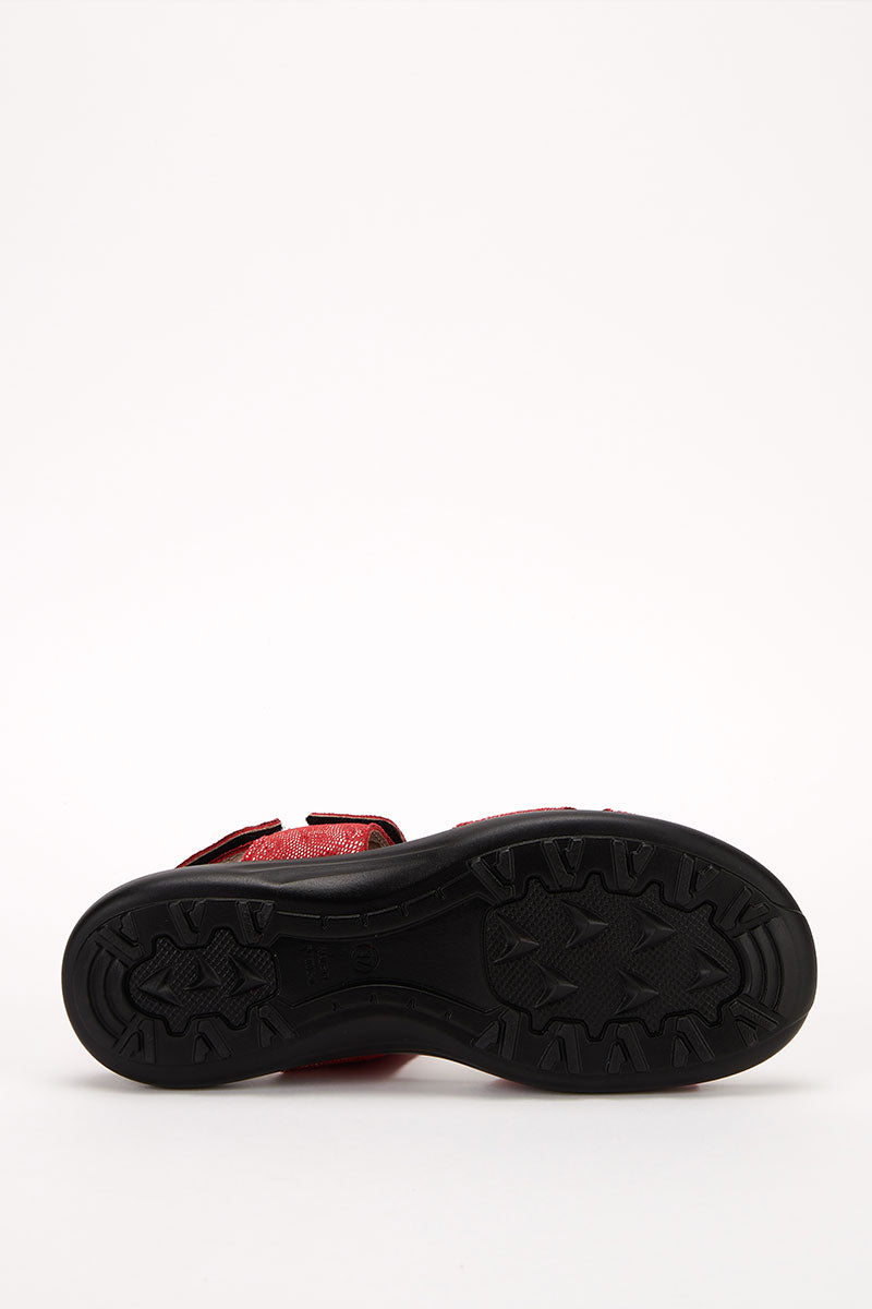 Corbett Palm - Printed Lytech Walking Sandal - Red