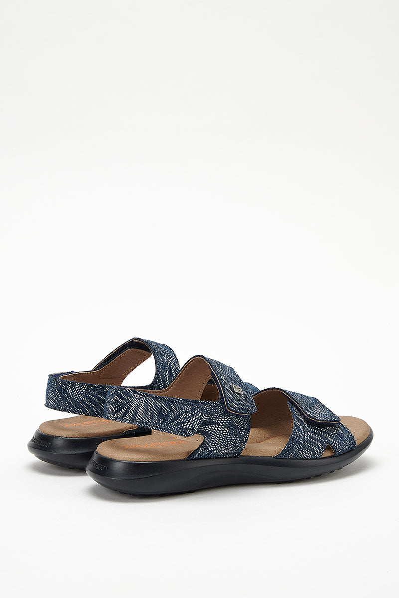 Corbett Palm - Printed Lytech Walking Sandal - Cobalt