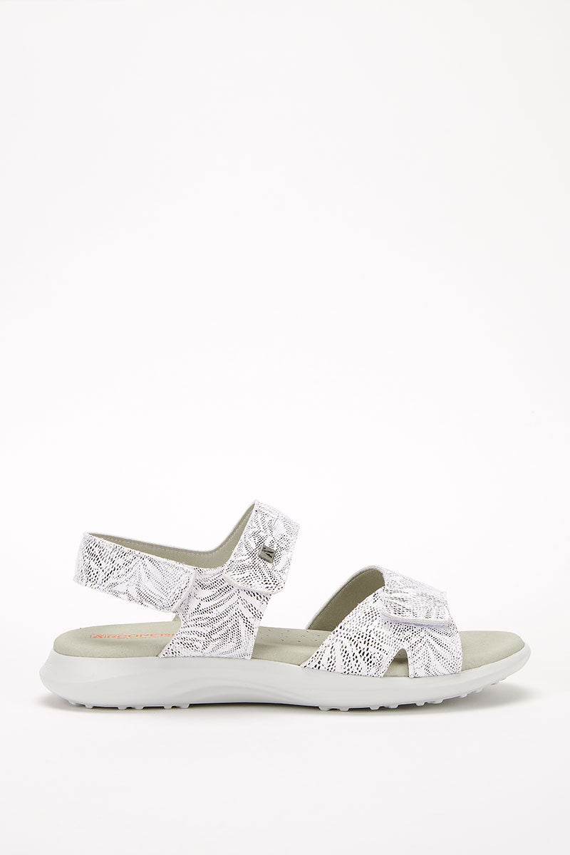 Corbett Palm - Printed Lytech Walking Sandal - White