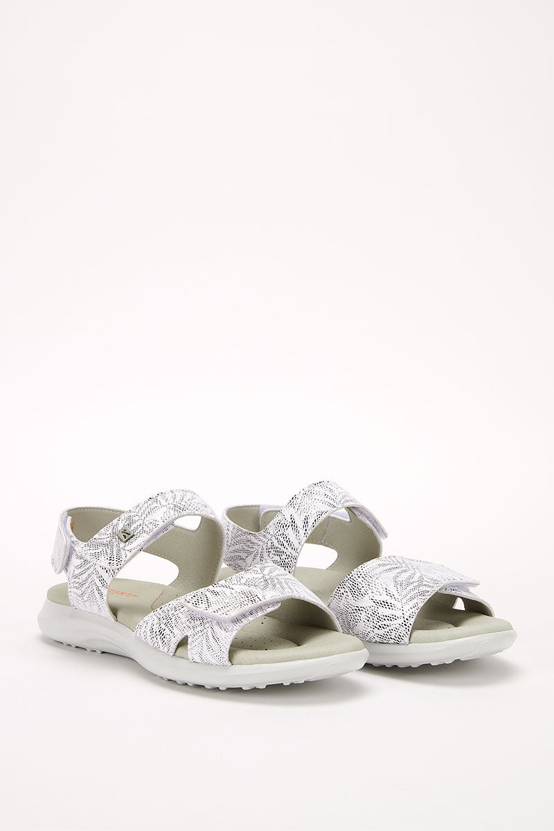 Corbett Palm - Printed Lytech Walking Sandal - White