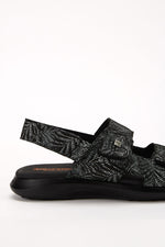 Sumava Palm - Printed Lytech Walking Sandal - Black