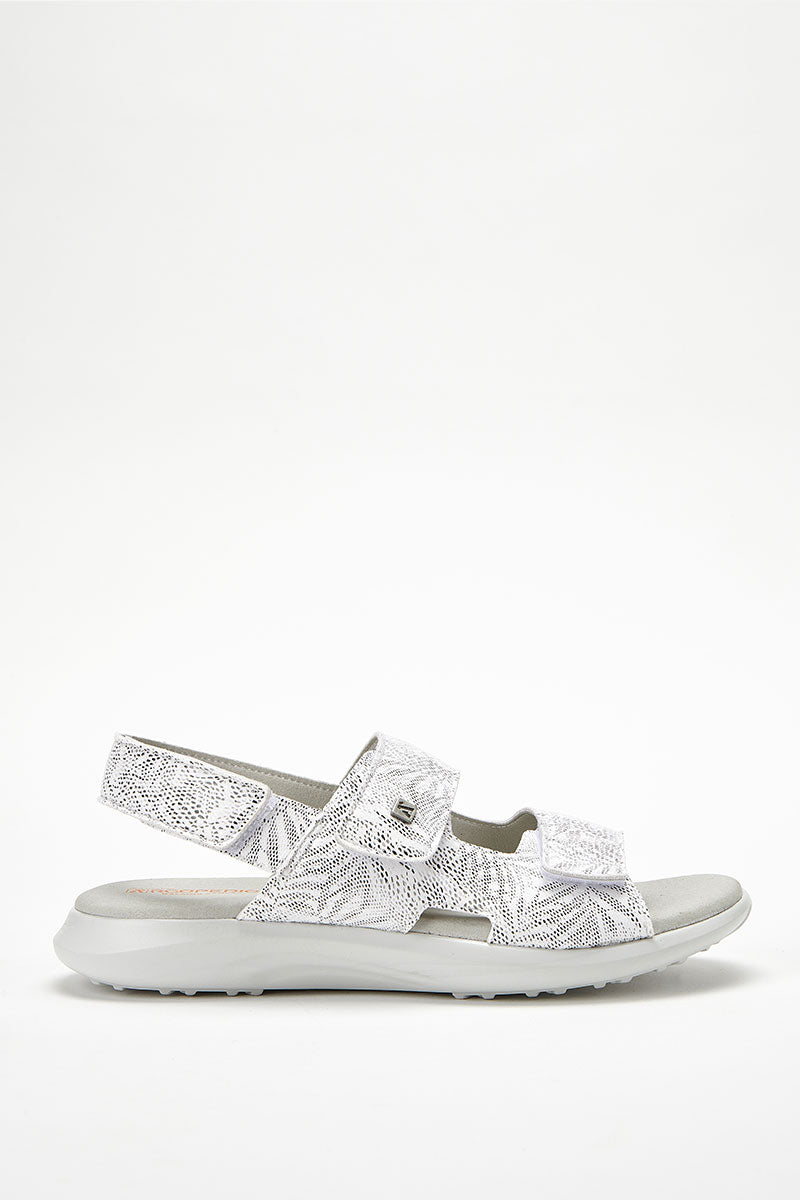 Sumava Palm - Printed Lytech Walking Sandal - White