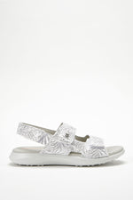 Sumava Palm - Printed Lytech Walking Sandal - White