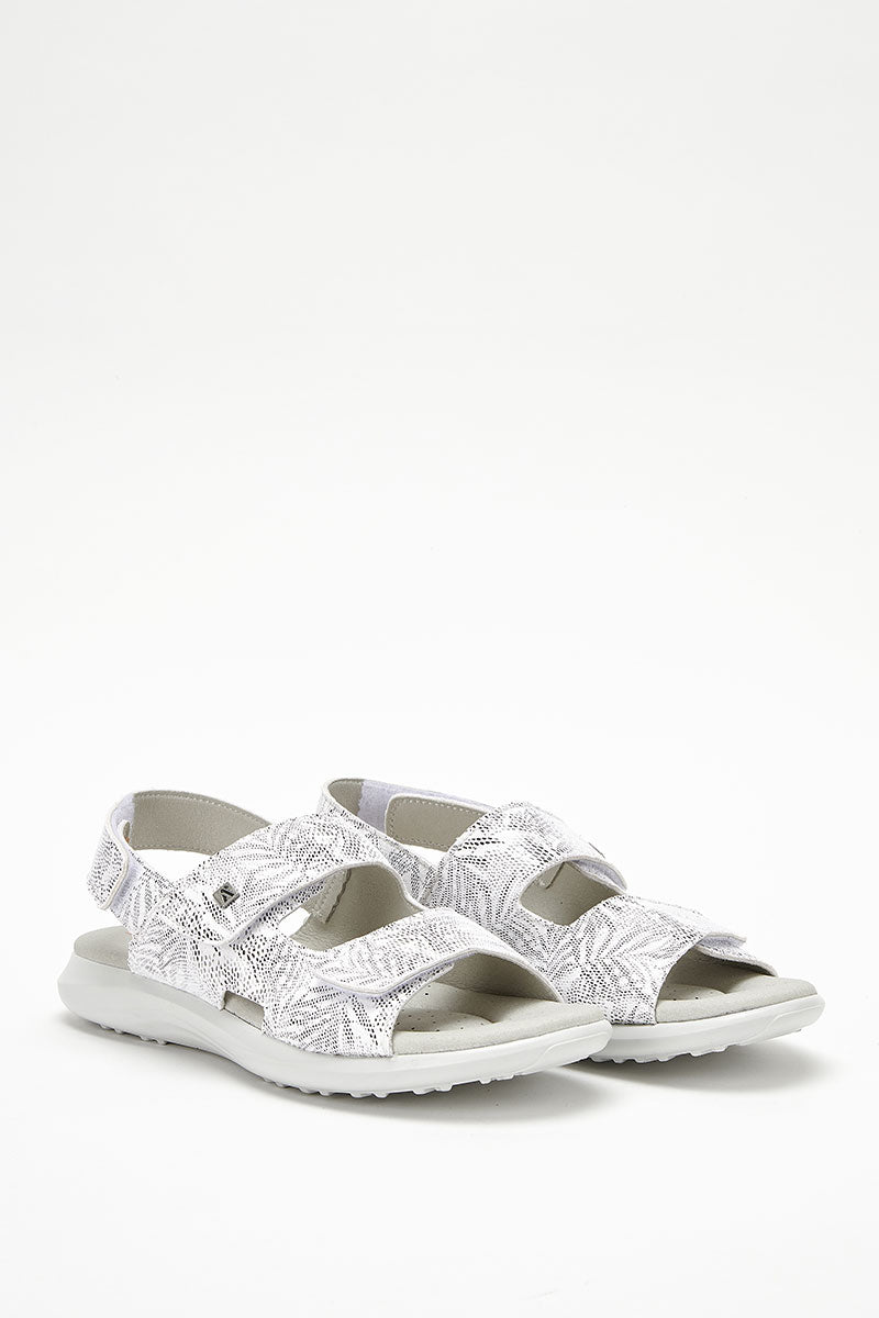 Sumava Palm - Printed Lytech Walking Sandal - White