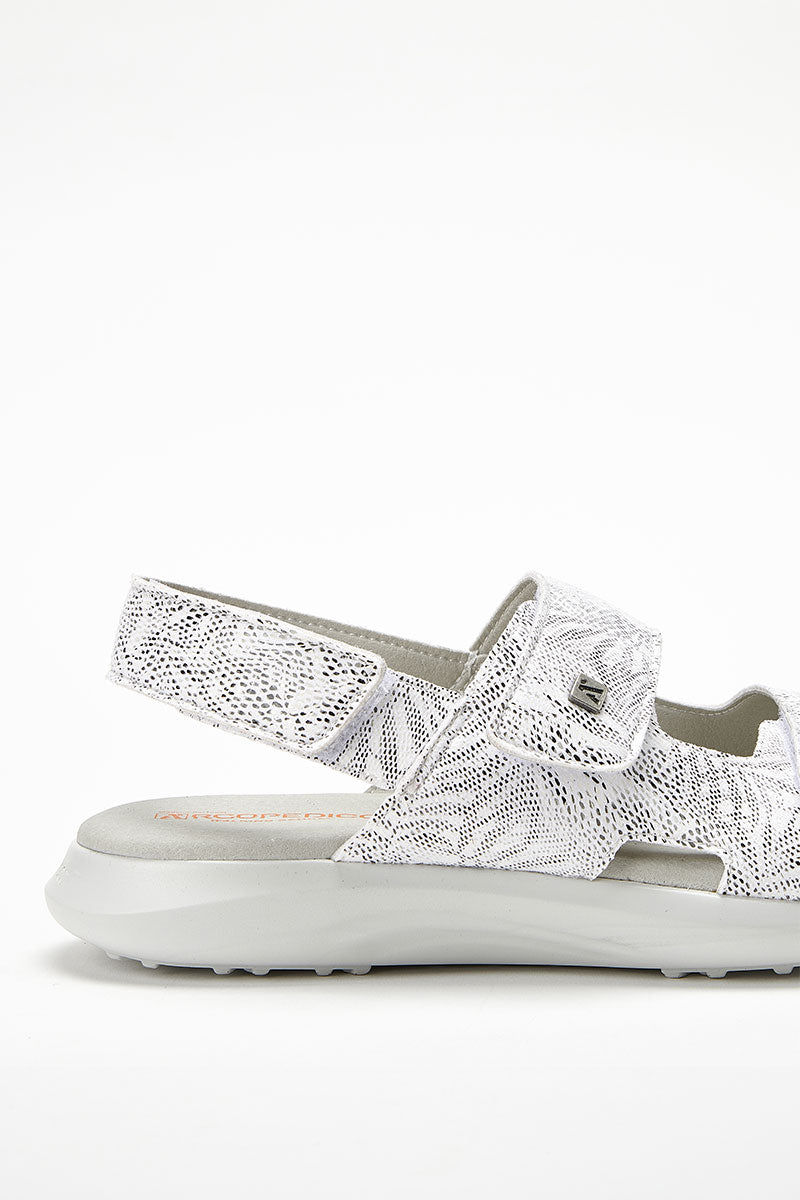Sumava Palm - Printed Lytech Walking Sandal - White