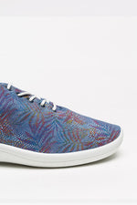 Lanin Palm - Printed Lytech Lace-Up Sneaker - Blue