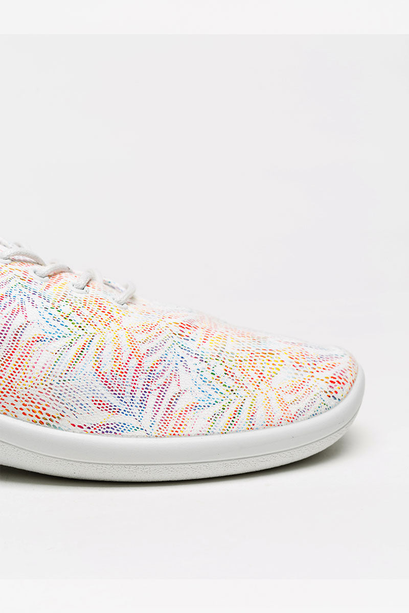 Lanin Palm - Printed Lytech Lace-Up Sneaker - White