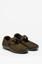 Estrela A - Embossed Lytech Mary Jane - Olive