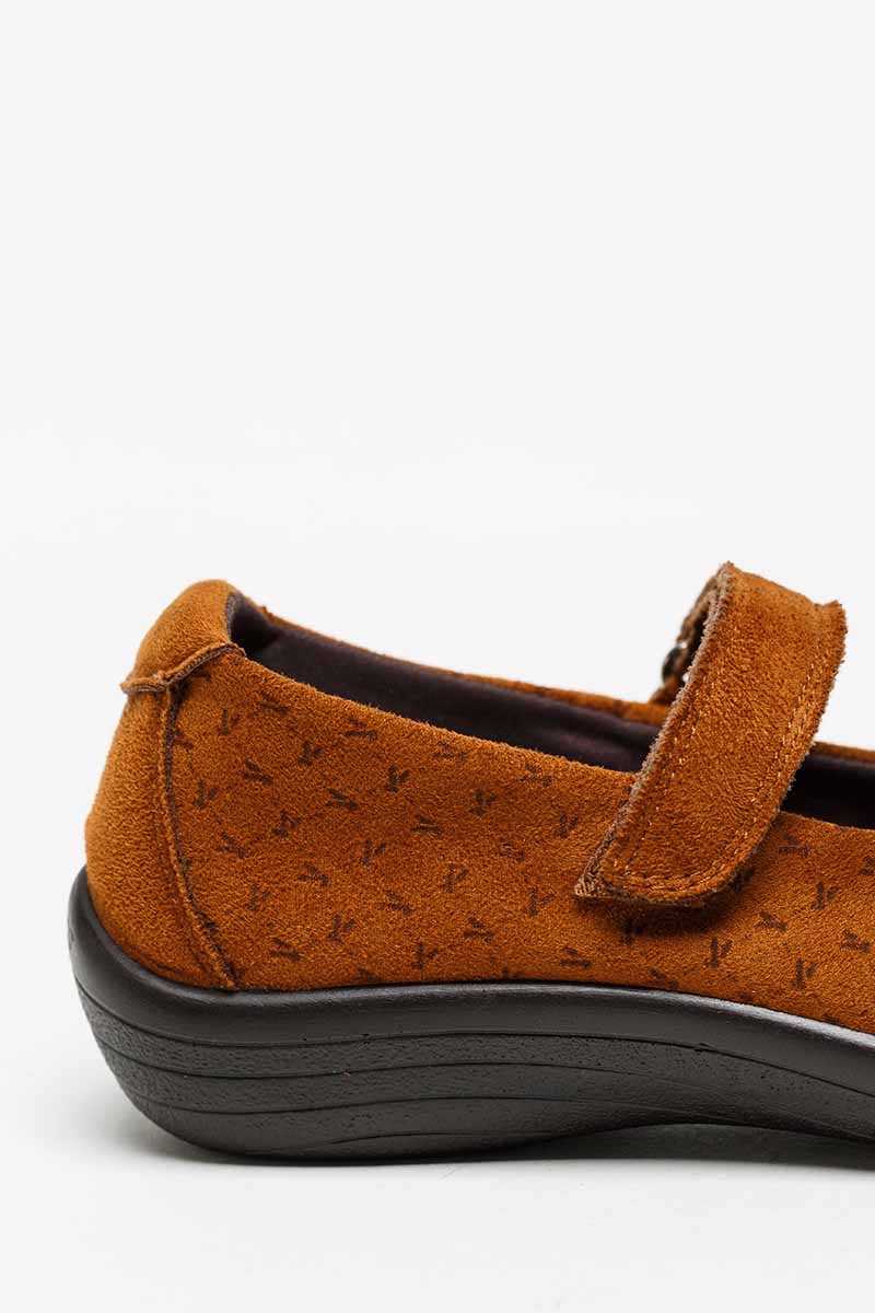 Estrela A - Embossed Lytech Mary Jane - Canela