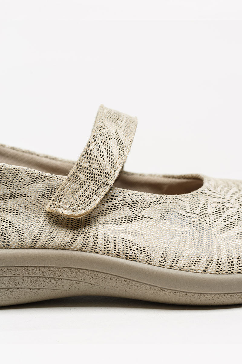 Estrela Palm - Printed Lytech Mary Jane - Taupe