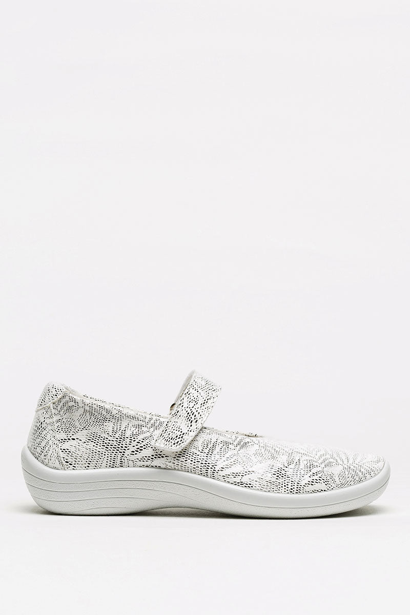 Estrela Palm - Printed Lytech Mary Jane - White