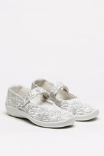Estrela Palm - Printed Lytech Mary Jane - White