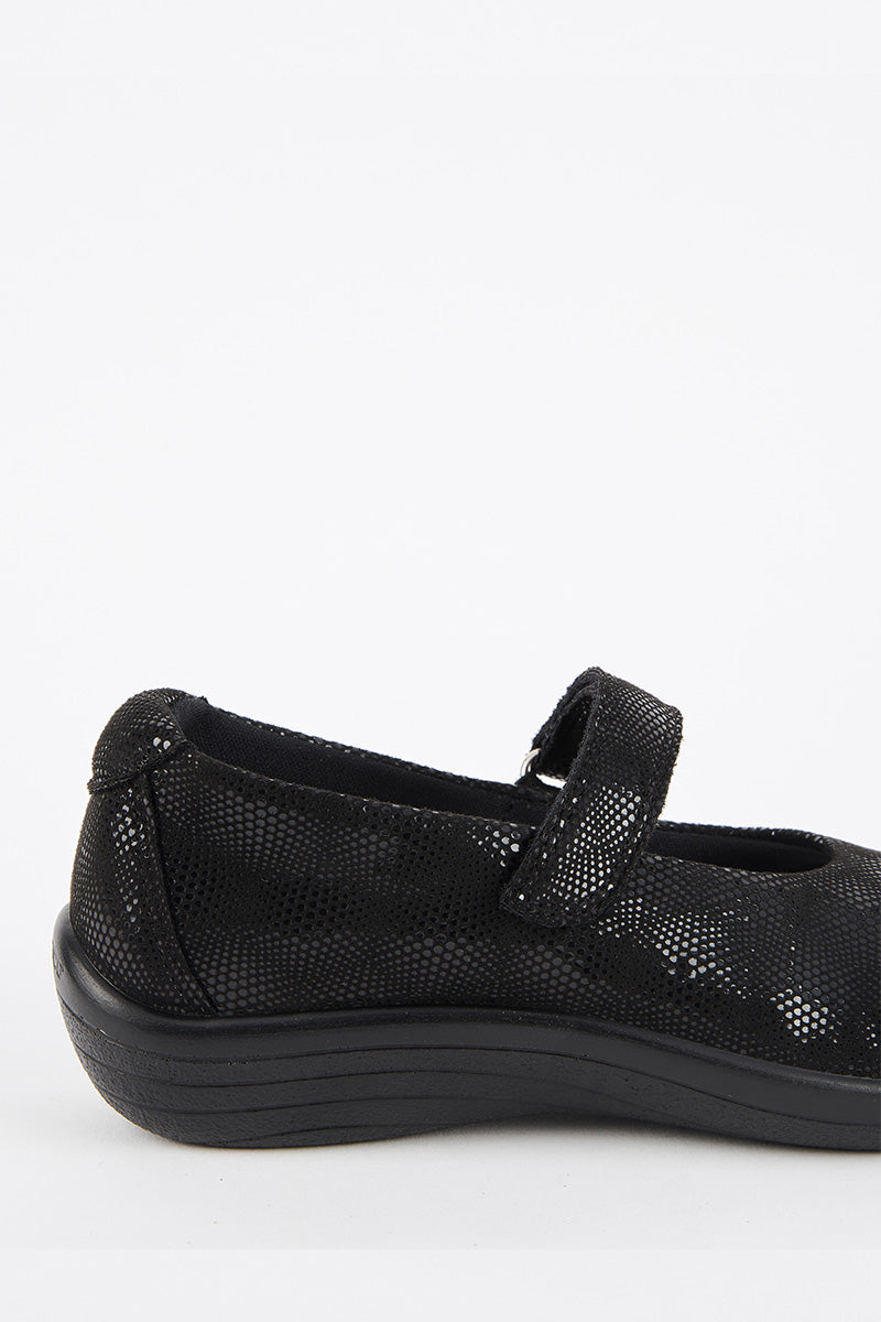 Estrela Stardust - Printed Lytech Mary Jane - Black