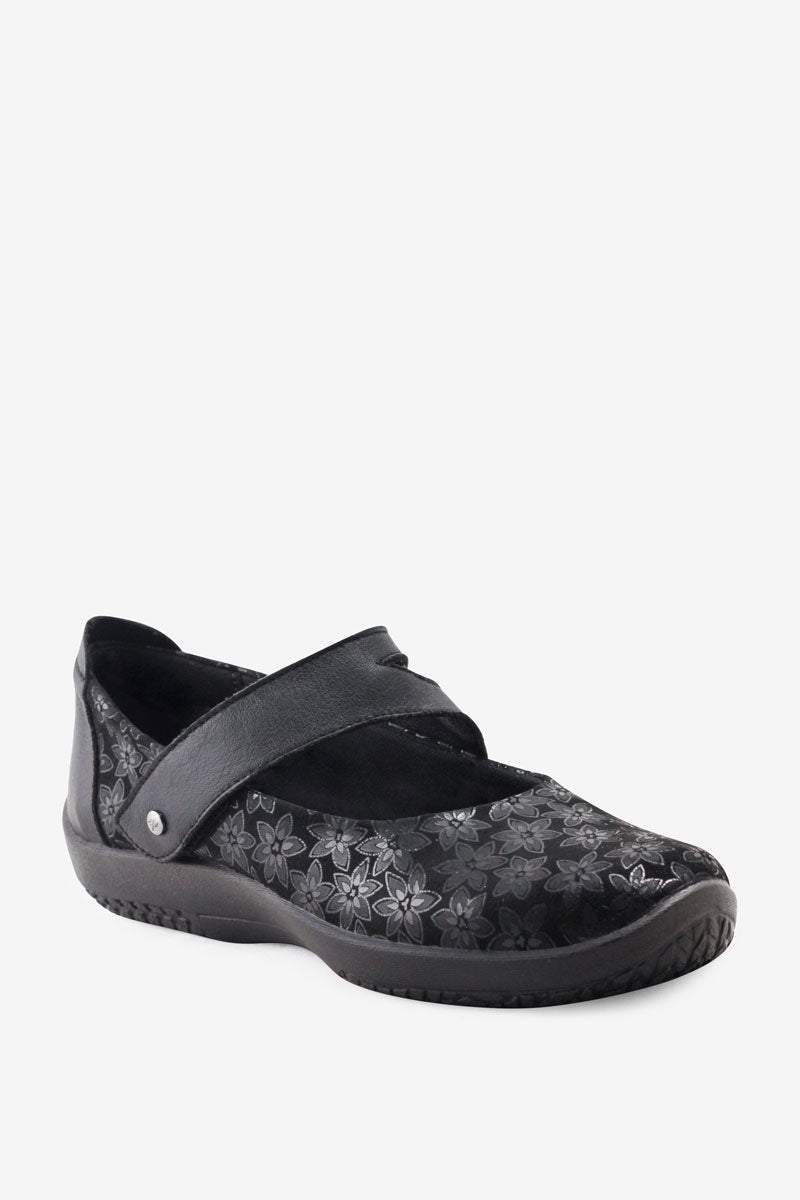 Cosmo Agatha - Lytech Asymmetric Strap Mary Jane - Black