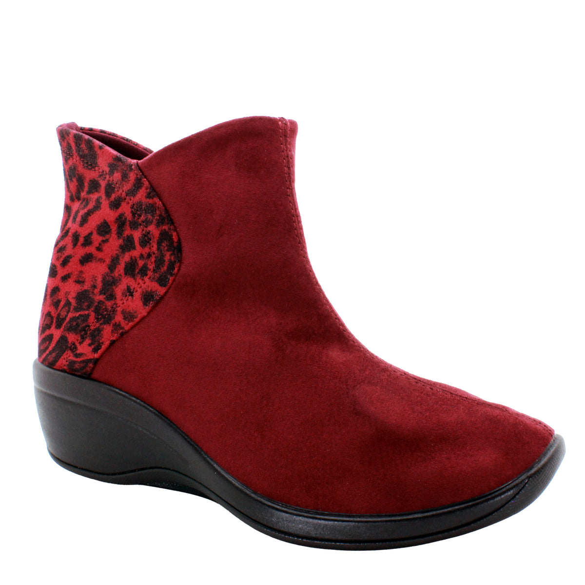 Stara - Lytech Ankle Bootie - Bordeaux Bengal Microsuede
