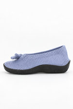 Lyla Sport - Knit Bow-Detail Flat - Blue Earth