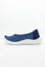 Thetis - Knit Slip-On Ballerina - Blue