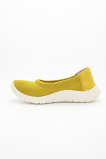 Thetis - Knit Slip-On Ballerina - Mustard