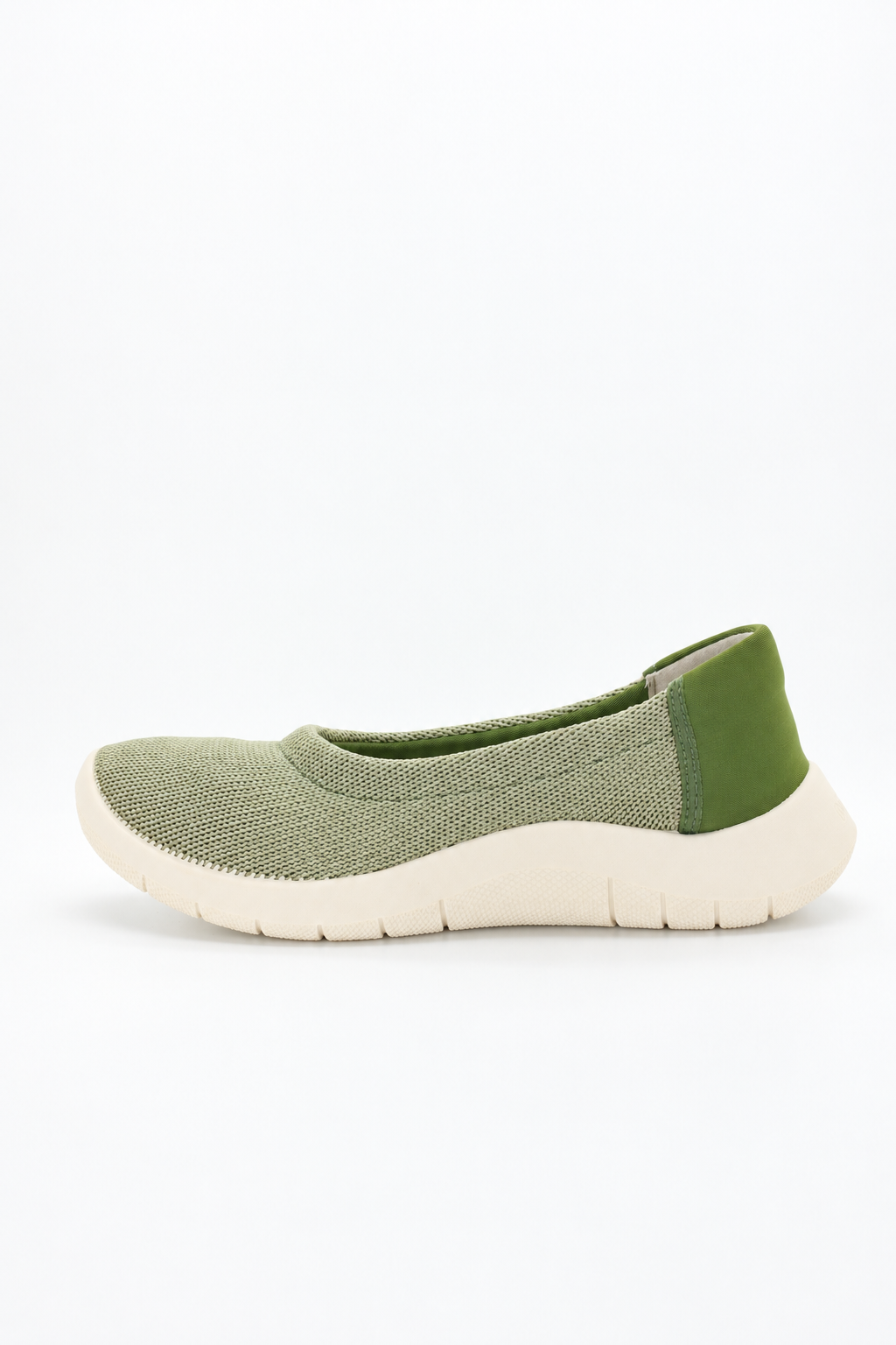 Thetis - Knit Slip-On Ballerina - Green Earth