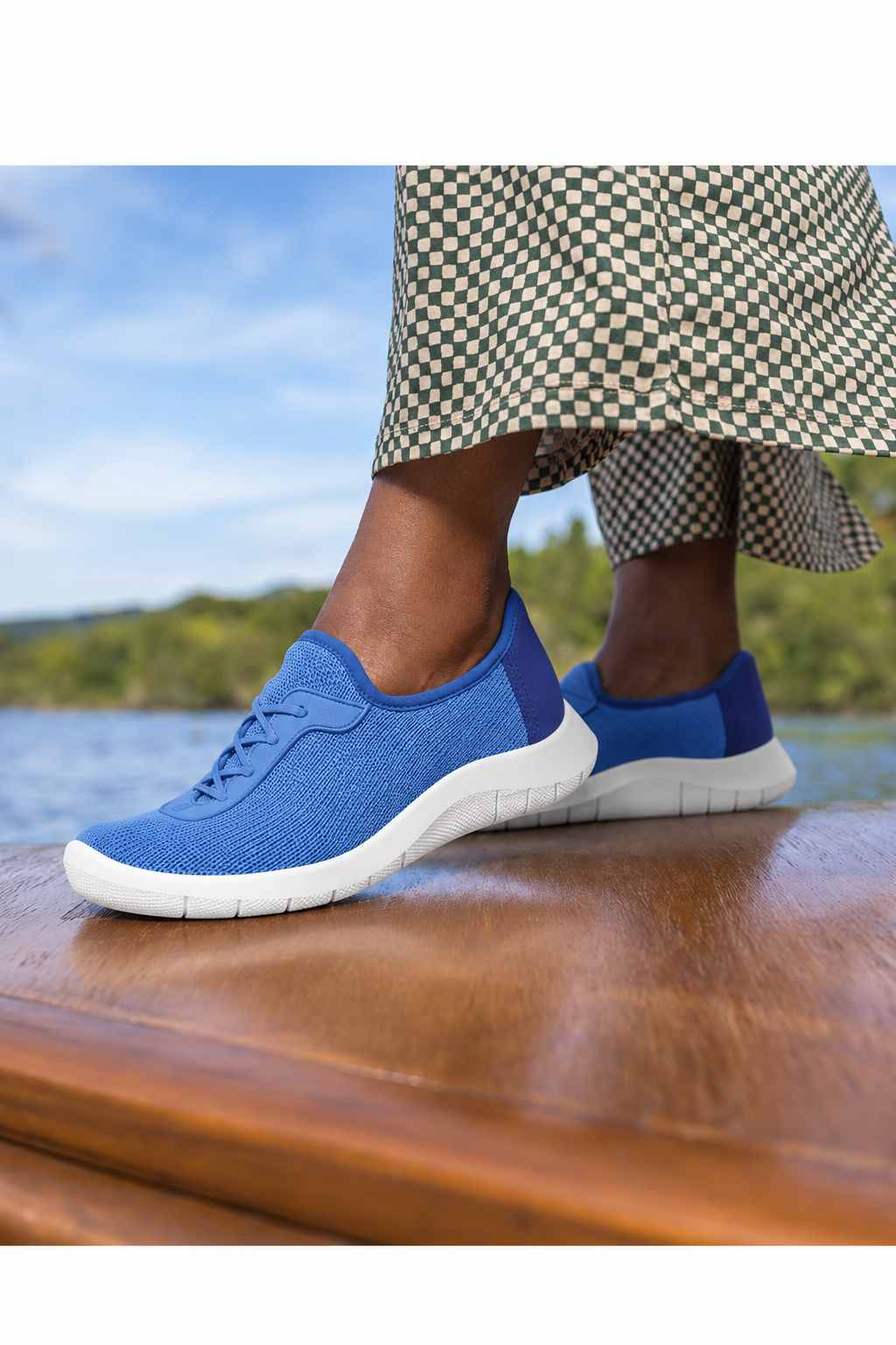 Ocean - Eco Knit Lace-Up Sneaker - Blue