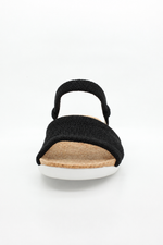 Arenal - Knit Cork Sandal - Black