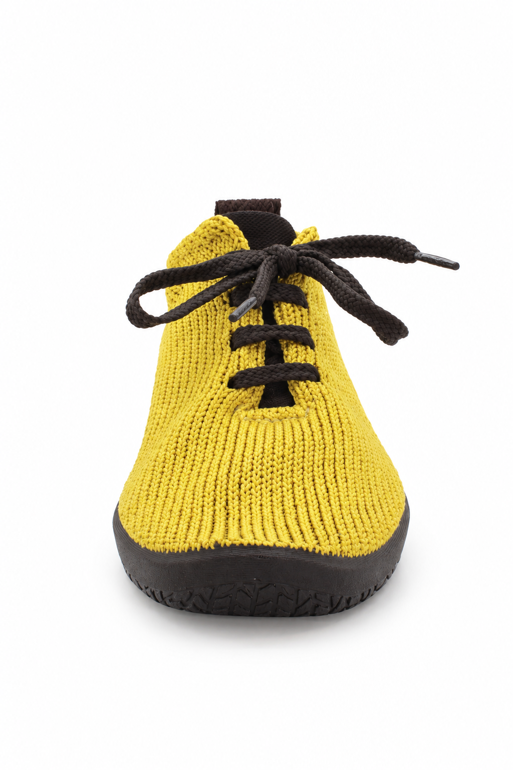 LS - Knit Lace-Up Sneaker - Mustard