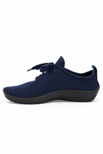 LS - Knit Lace-Up Sneaker - Navy