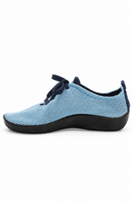LS - Knit Lace-Up Sneaker - Sky Blue