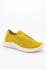 Ocean - Eco Knit Lace-Up Sneaker - Mustard