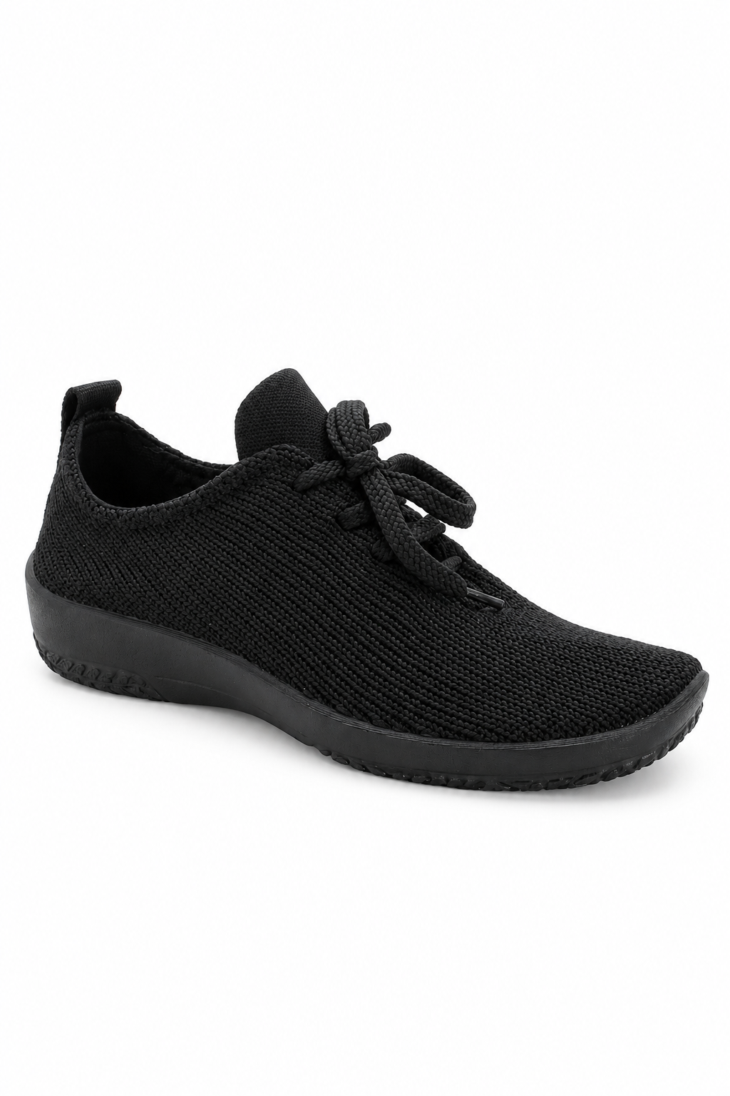 LS - Knit Lace-Up Sneaker - Black