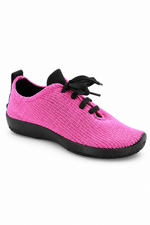 LS - Knit Lace-Up Sneaker - Fuchsia