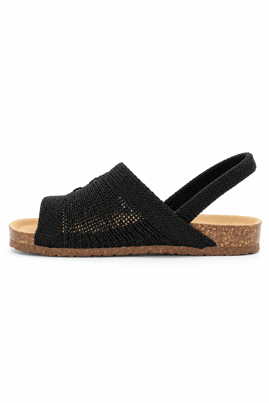 Manas - Knit Cork Sandal - Black