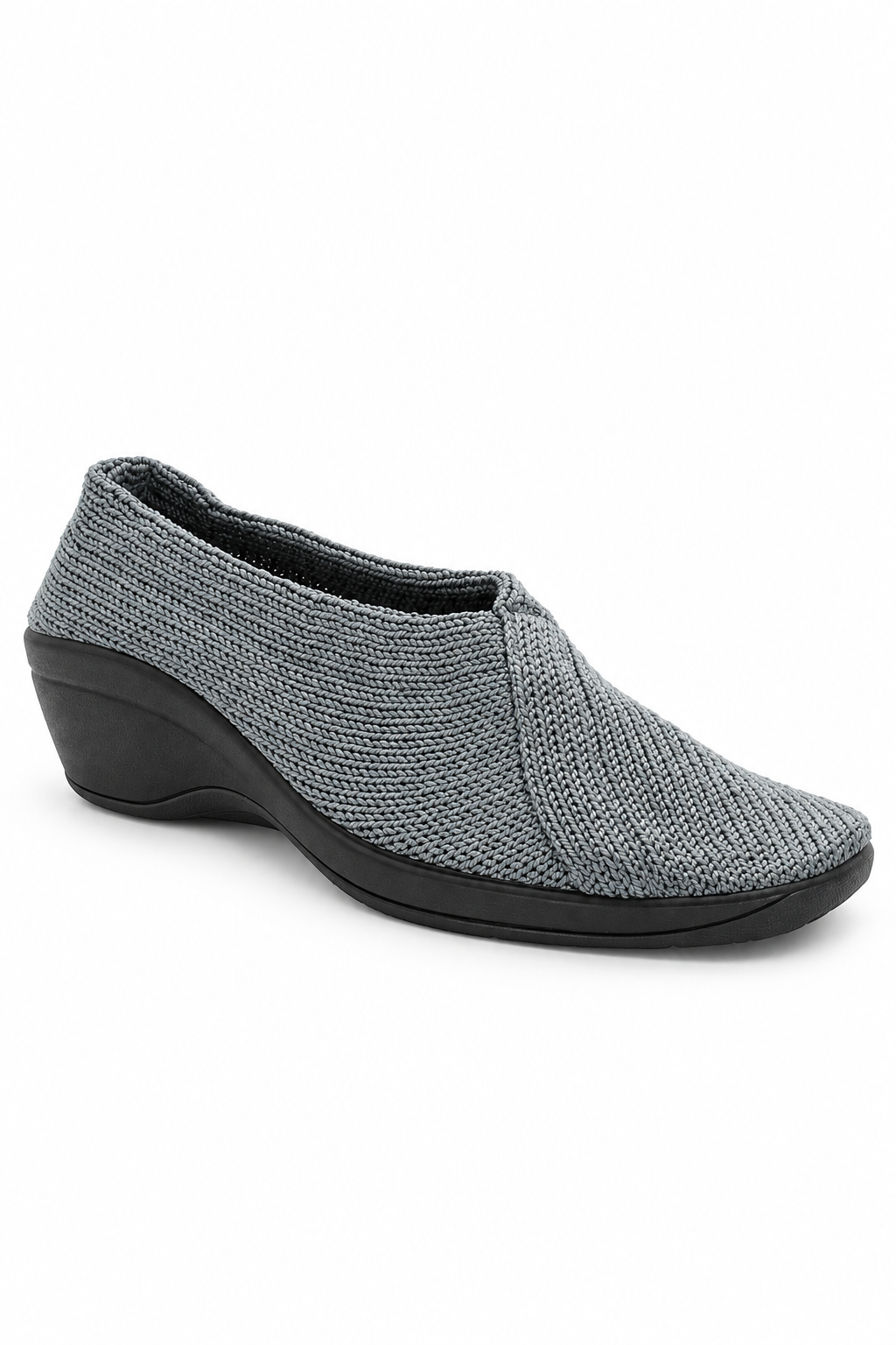 Mailu - Ribbed Knit Comfort Flat - Titanium