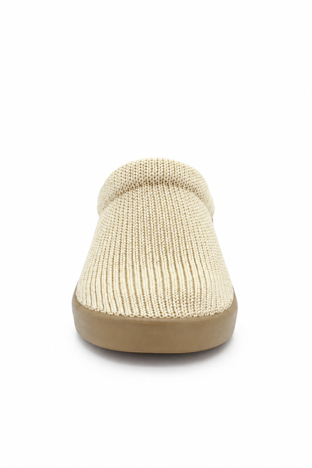 Light - Knit Open-Back Mule - Beige
