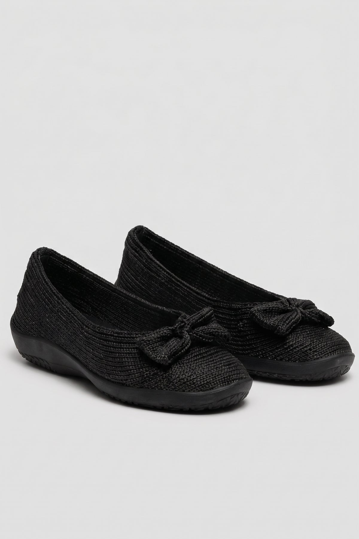 Lyla Sport - Knit Bow-Detail Flat - Black