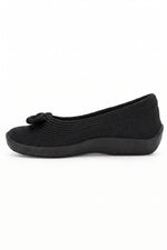 Lyla Sport - Knit Bow-Detail Flat - Black