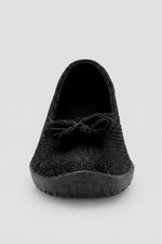 Lyla Sport - Knit Bow-Detail Flat - Black