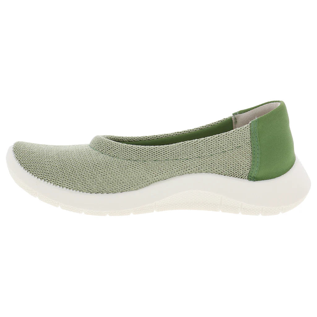 Thetis - Knit Slip-On Ballerina - Green Earth